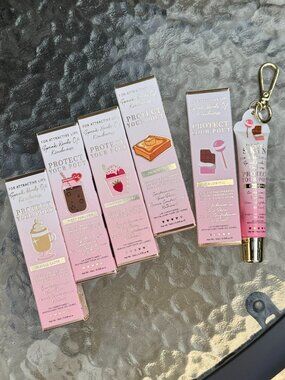 BRAND NEW! SET OF 5! P. LOUISE Bad B*tch Energy Protect Your Pout Lip Balms